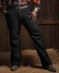 Big & Tall Denim Men's Long Sleeve Western Shirt and Pants Set 2 Piece