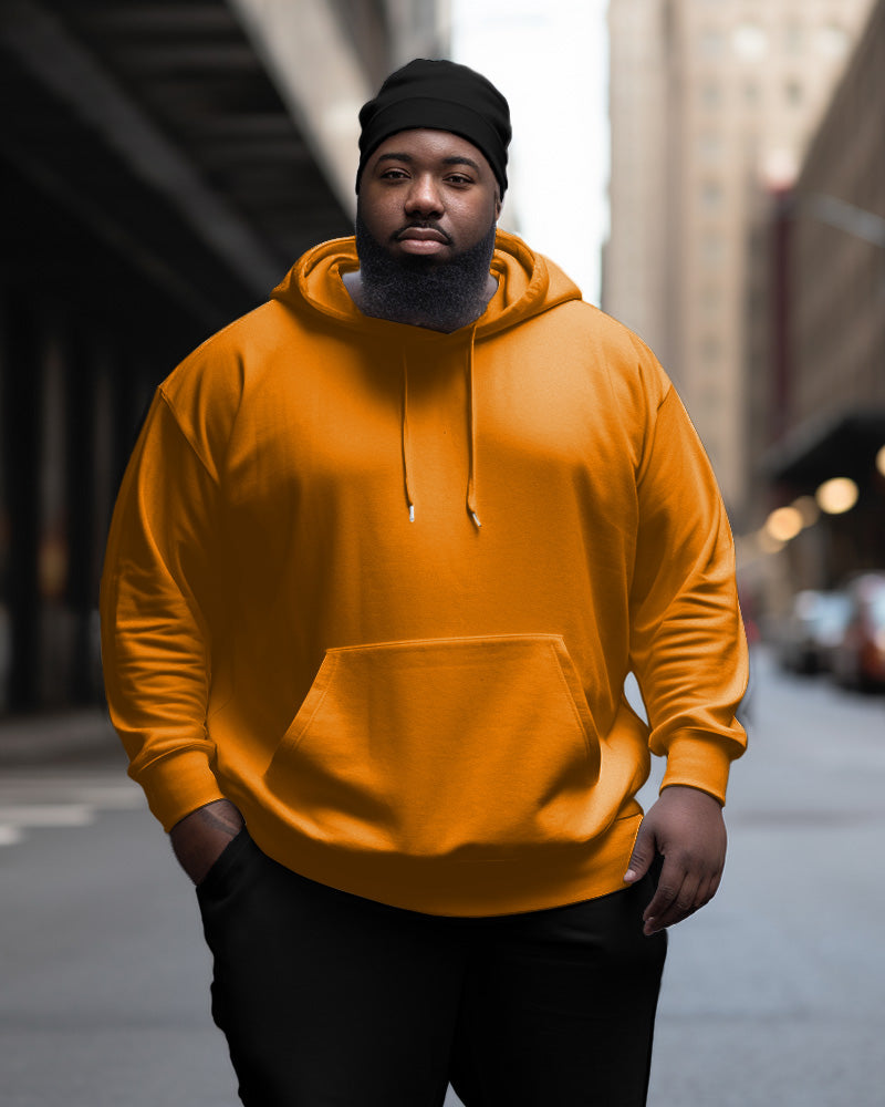 Men's Classic Casual Plus Size Solid Color Hoodie
