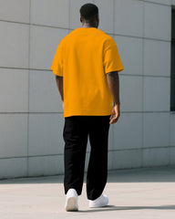 Men's Plus Size Black Orange Fun Attitude Letter Print T-Shirt Trousers Suit
