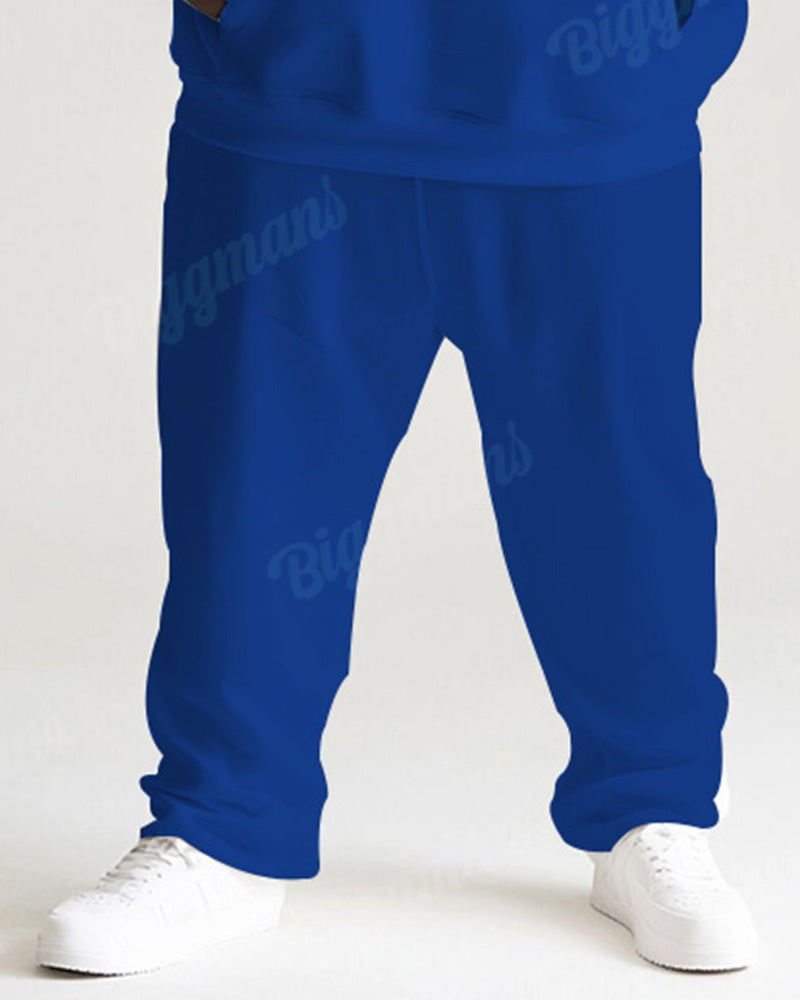 Men's Big & Tall 2-Piece Tracksuit New York View Print Hoodie Pants Set
