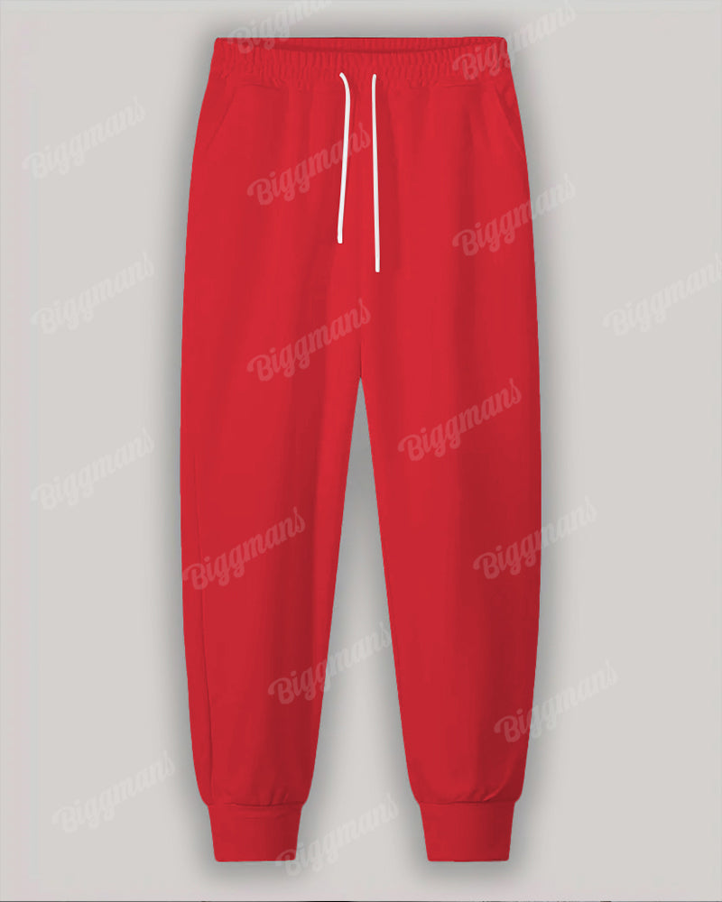 Big Men's Funny Christmas Santa Cosplay Print Hoodie Set
