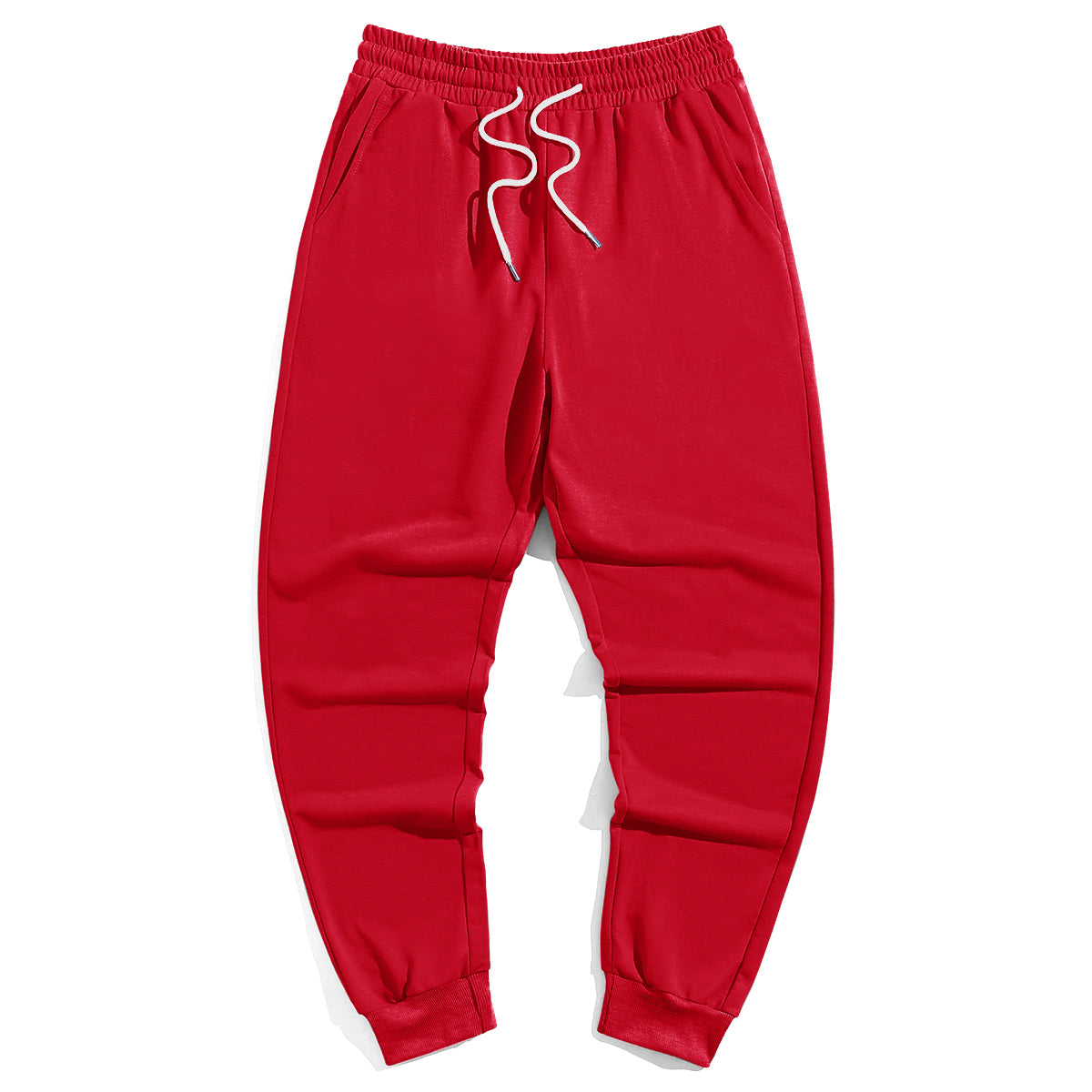 Men's Plus Size Solid Color Drawstring Waist Sweatpants