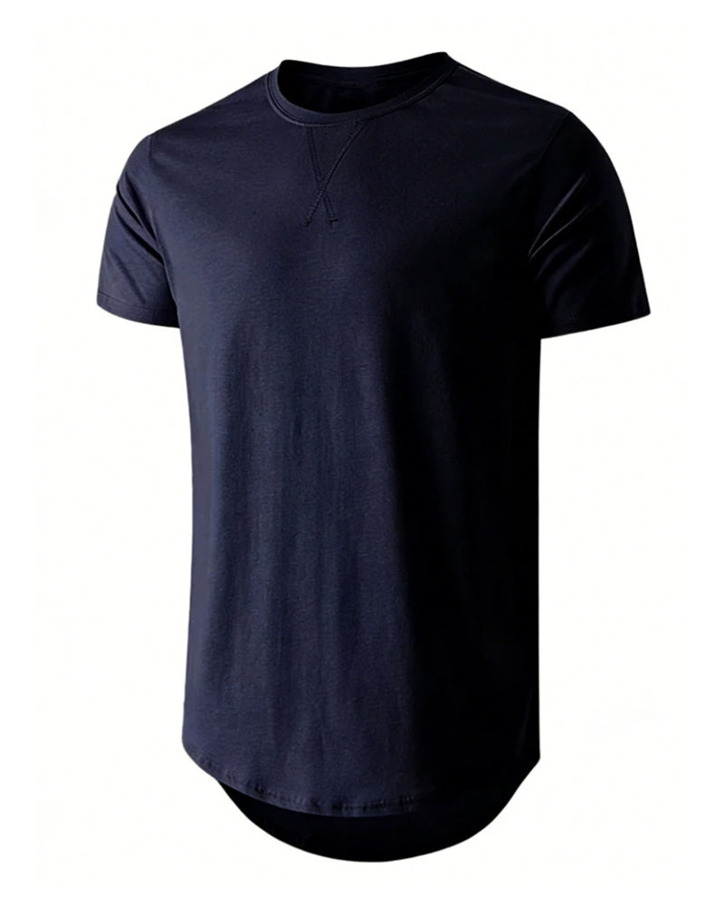 S-4XL Men's Three-Piece Hip-Hop Style Long Pullover T-Shirt