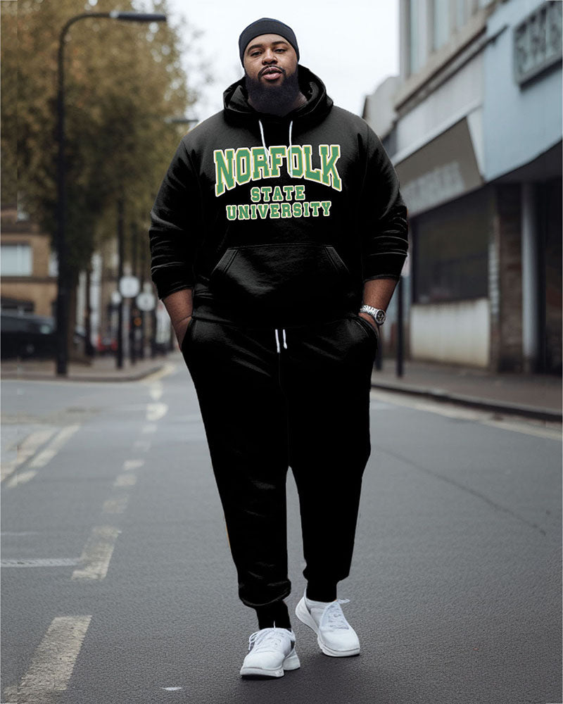 Men's Big & Tall Norfolk State University Style Hoodie and Sweatpants Two Piece Set