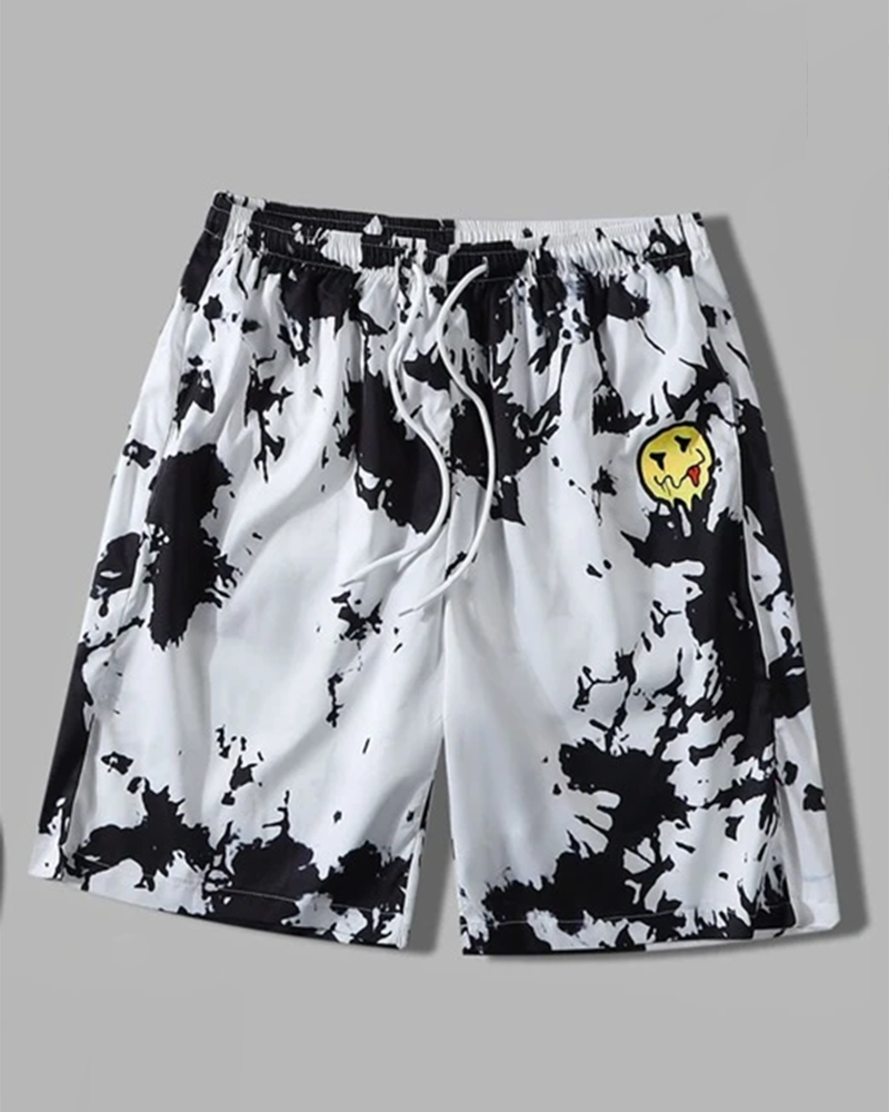 Men's Plus Size Sport Street Tie-Dye Shorts