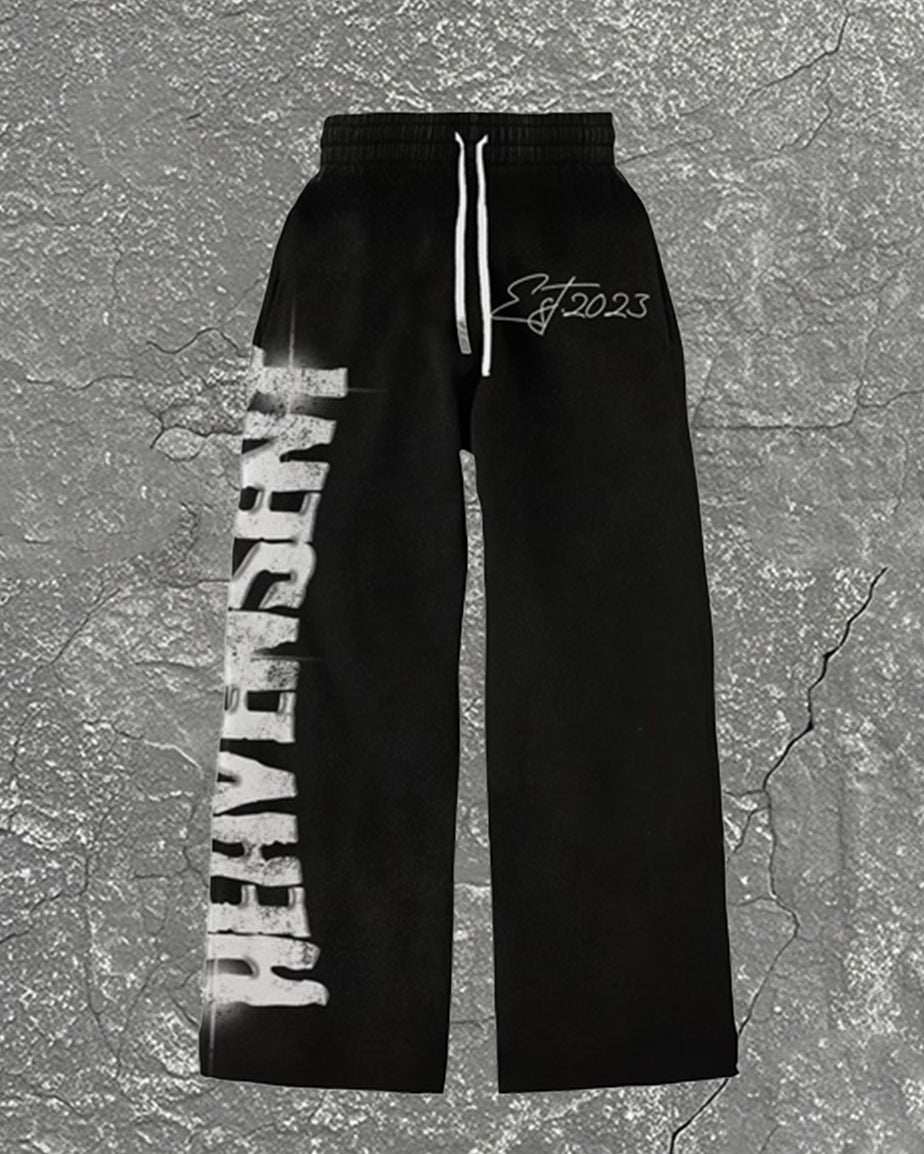 Plus Size Men's Fashion Street Original Art Characteristic Font Design Pants