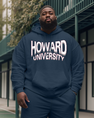 Men's Big & tall Howard University Style Hoodie and Sweatpants Two Piece Set