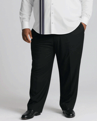 Men's Plus Size Business White Colorblock Striped Print Long Sleeve Shirt Trousers Suit