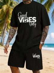 Good Vibes Only Coconut Grove Print Texture Plus Size Holiday Set