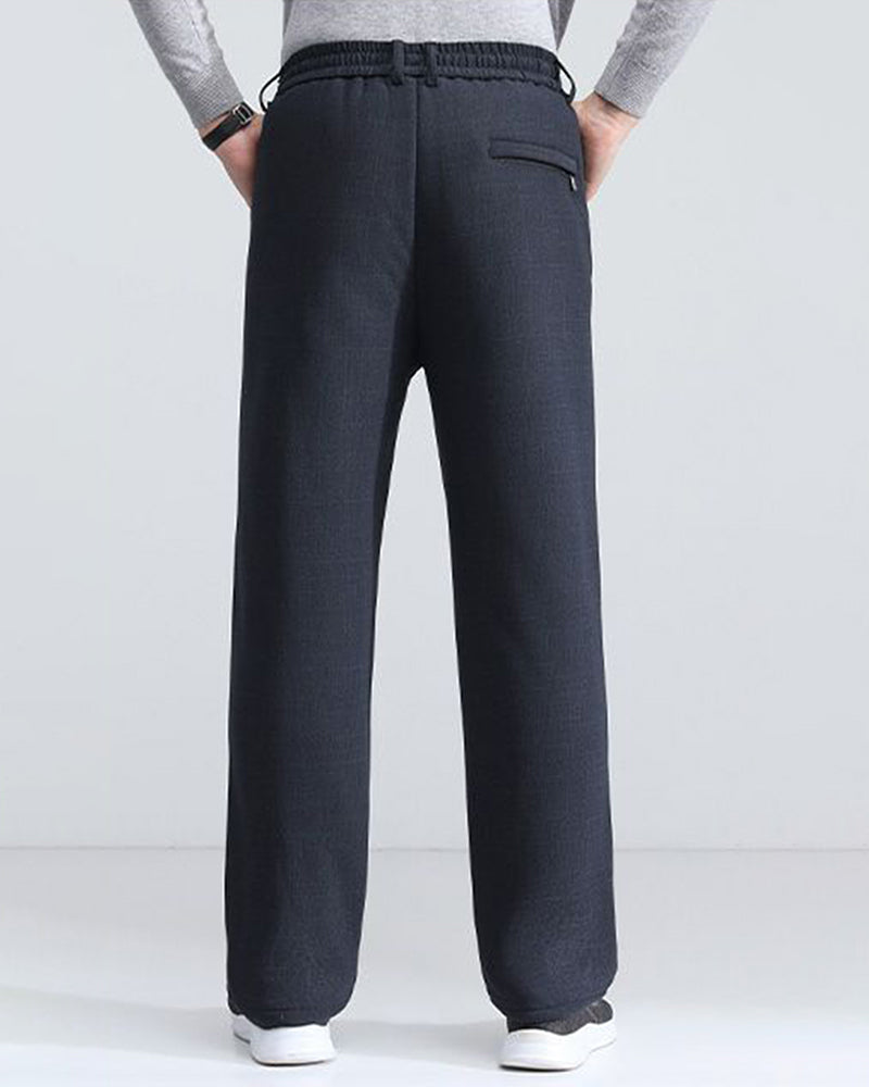 Big & Tall Men's Lambskin Elastic Waist Padded Warm Pants XL-6XL