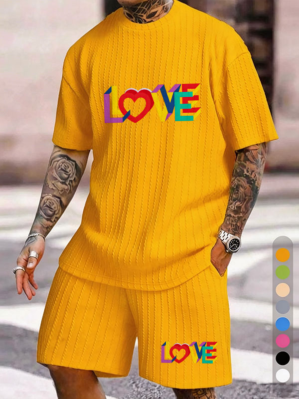 Color Love Letter Print Texture Pattern Large Size Set