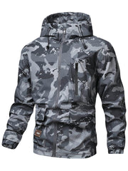 🔥Christmas 50% Off Exclusive ✨Camouflage Print Zip-Up Hooded Jacket