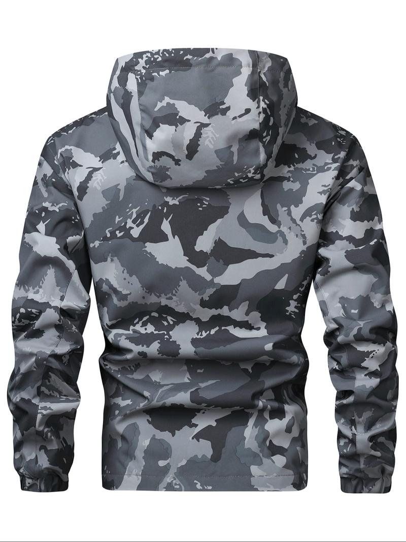 🔥Christmas 50% Off Exclusive ✨Camouflage Print Zip-Up Hooded Jacket