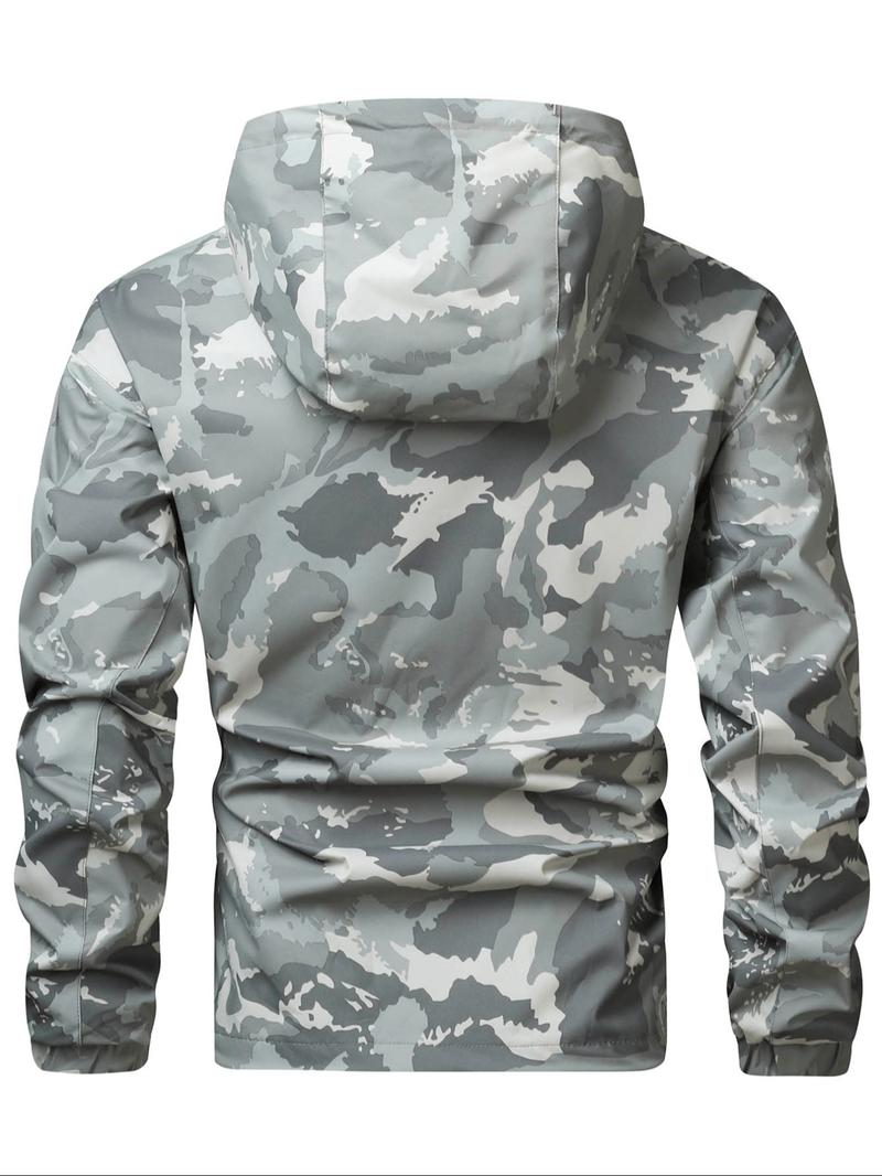 🔥Christmas 50% Off Exclusive ✨Camouflage Print Zip-Up Hooded Jacket