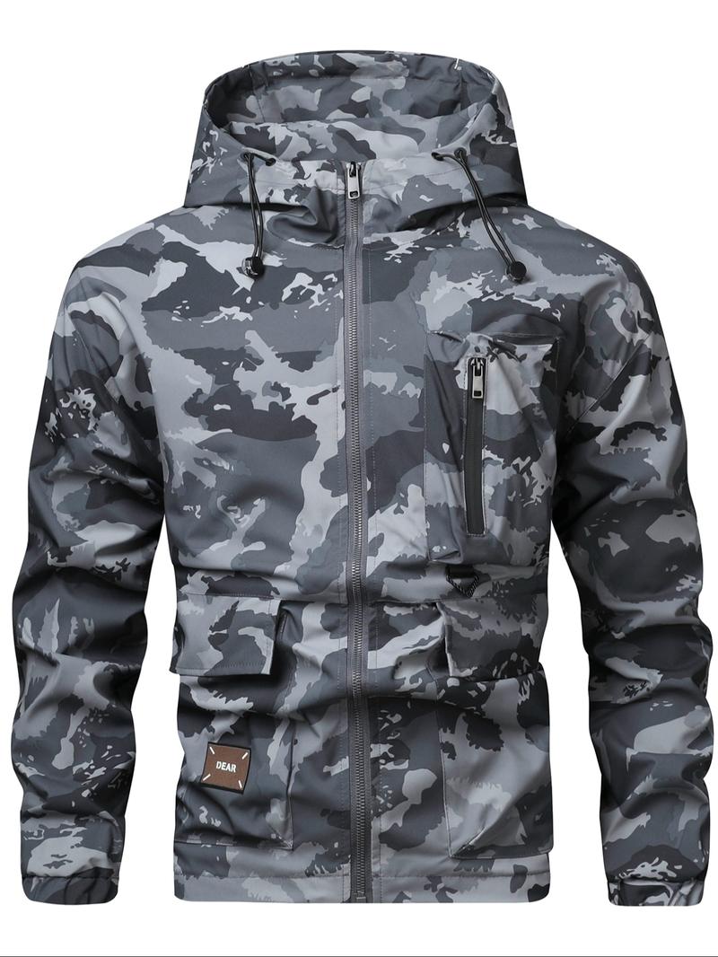 🔥Christmas 50% Off Exclusive ✨Camouflage Print Zip-Up Hooded Jacket