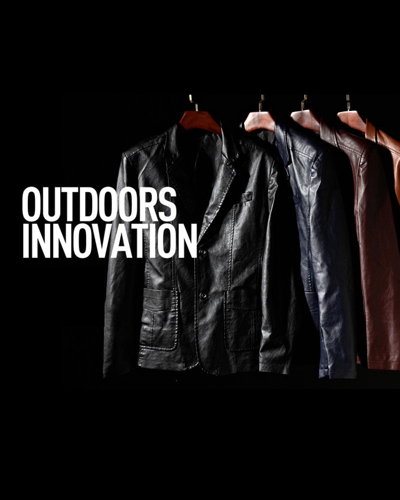 Big & Tall Men's Washable PU Leather Jacket M-6XL