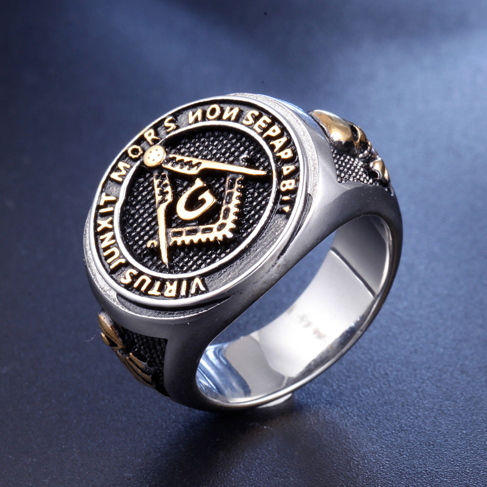 Vintage Masonic Logo Men's Ring
