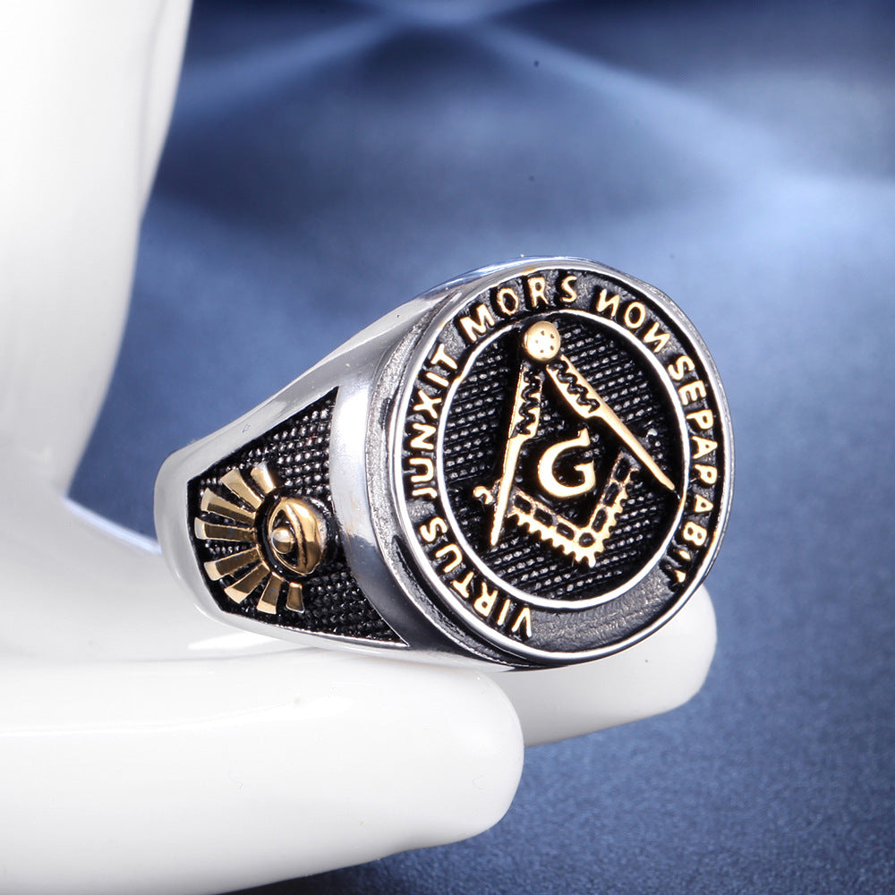 Vintage Masonic Logo Men's Ring