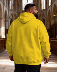 Big & Tall Men's Crown Of Thorns Jesus Silhouette Graffiti Print Hoodie