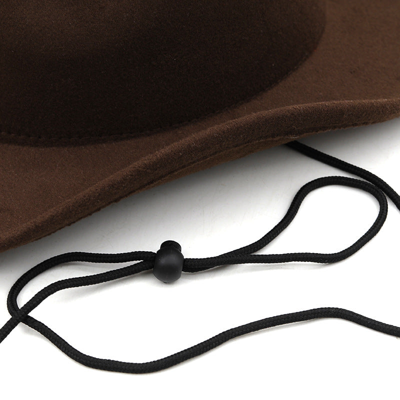 Multicolor Bull Head Western Cowboy Hat Fur Jazz Topper
