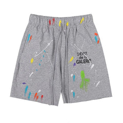 Big Build Men Splash Ink Style Workout Sports Shorts