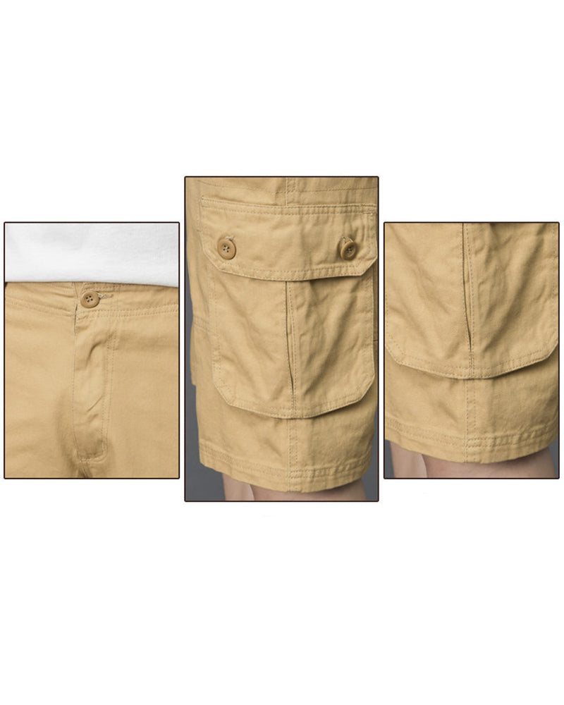 Summer Cotton Tooling Multi-pocket Five-point Pants Men's Summer Korean-style Fashionable Loose Fashionable Brand Men's Casual Pants Large Size