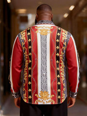 Big & Tall Men's Greek-Print Long Sleeve Shirt