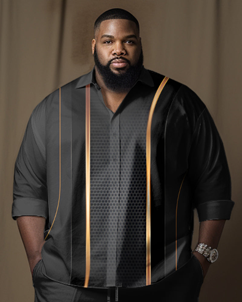 Big Guys Aurora Gradient Print Long Sleeve Walking Set