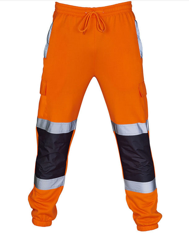 Big & Tall Men's Spliced Reflective Strip Toe Overalls S-4XL