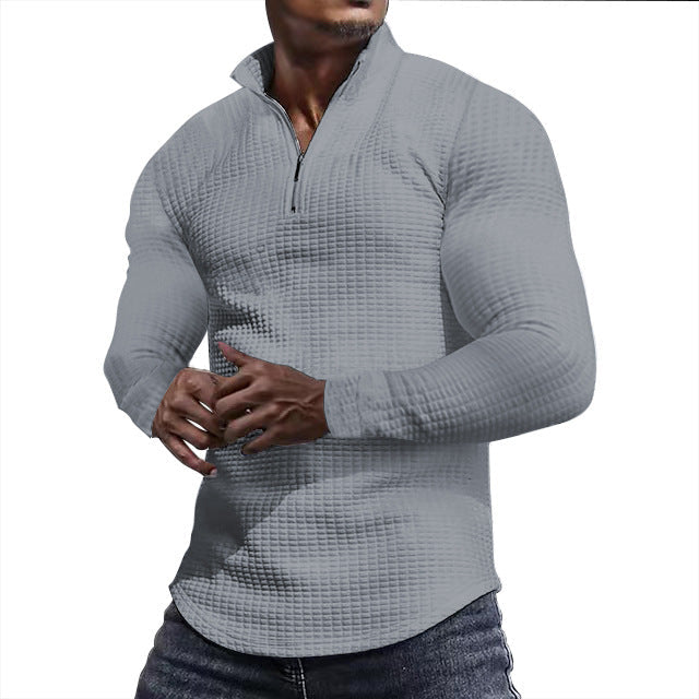 🔥Christmas 50% Off Exclusive ✨ Men's Regular Fit Plain Half Zip Up Sweatshirt