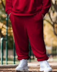 Men's Big & Tall Howard University Red Hoodie and Sweatpants Two Piece Set