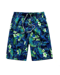 Beach Quick-drying Fabric Leaves Swimming Trunks Big & Tall Men's