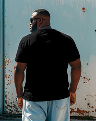 Men's Plus Size Black History Month Printed Round Neck Short Sleeve T-shirt