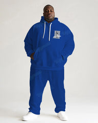 Men's Big & Tall 2-Piece Tracksuit New York View Print Hoodie Pants Set