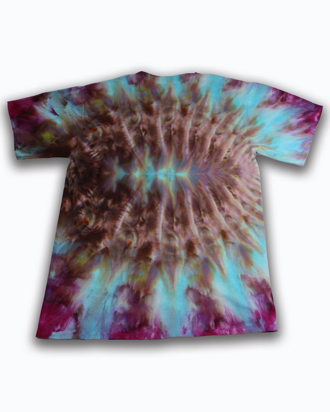 Men's Plus Size Rich Razzin Rolled Ice Dye Tie-Dye Crewneck T-Shirt Shorts Suit