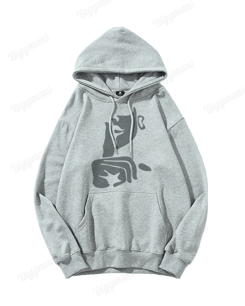 Forbidden Abstract Printed Oversized Cotton Hoodie