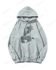 Forbidden Abstract Printed Oversized Cotton Hoodie