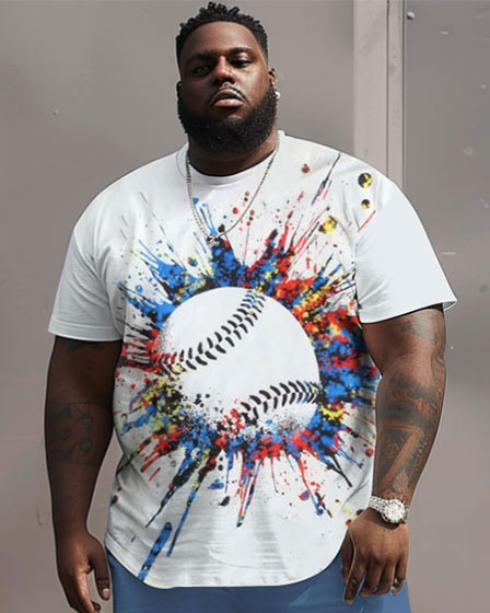 Street Vitality Colored Ball Print Large Men's Suit