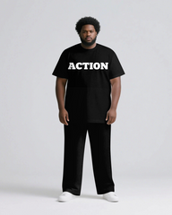 ACTION Slogan 2-Piece T-shirt Pants Set