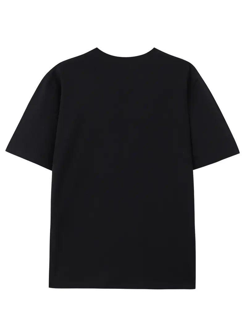 Big & Tall Men's Independence Day Flag Alphabet Print Round Neck Short Sleeve T-Shirt