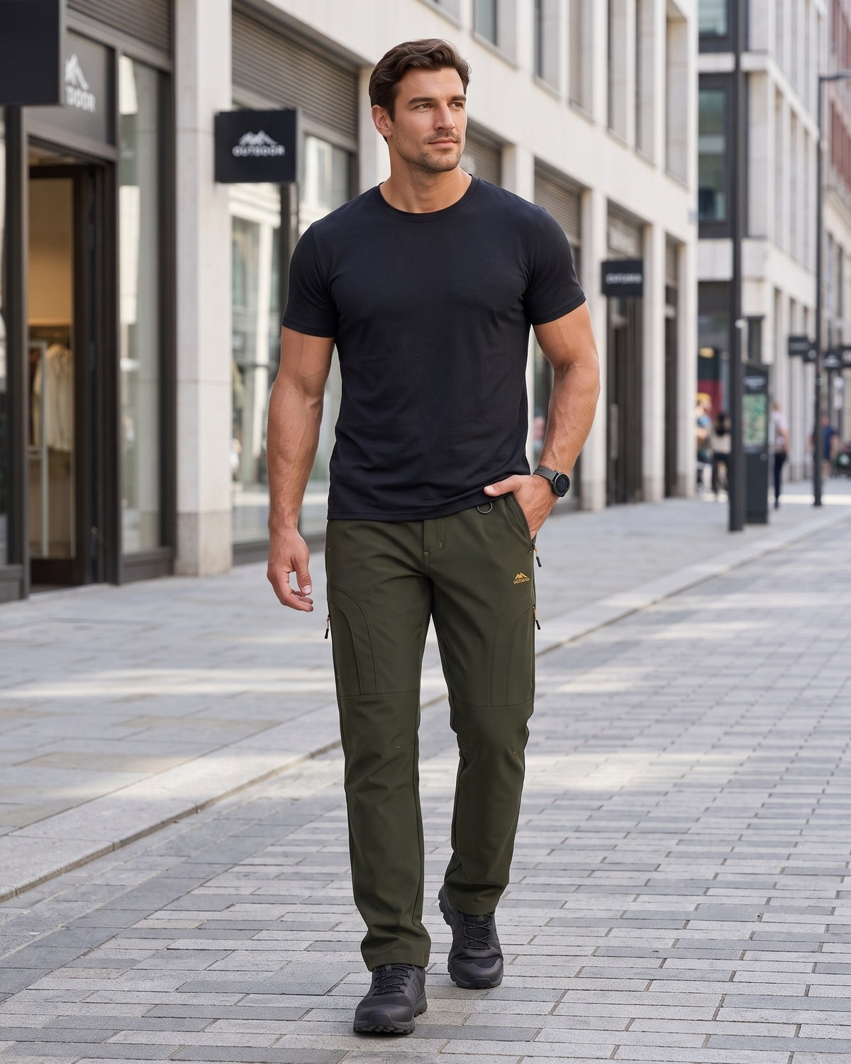 Men's winter basic warm trousers