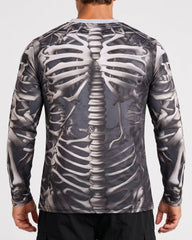 Men's Halloween 3D Skull Print Long-Sleeve T-Shirt