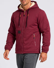 Men's solid color pullover hooded jacket