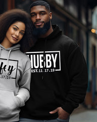 Couple's Big & Tall Simple Casual Retro Wiley Hubby Long-Sleeved Sweatshirt