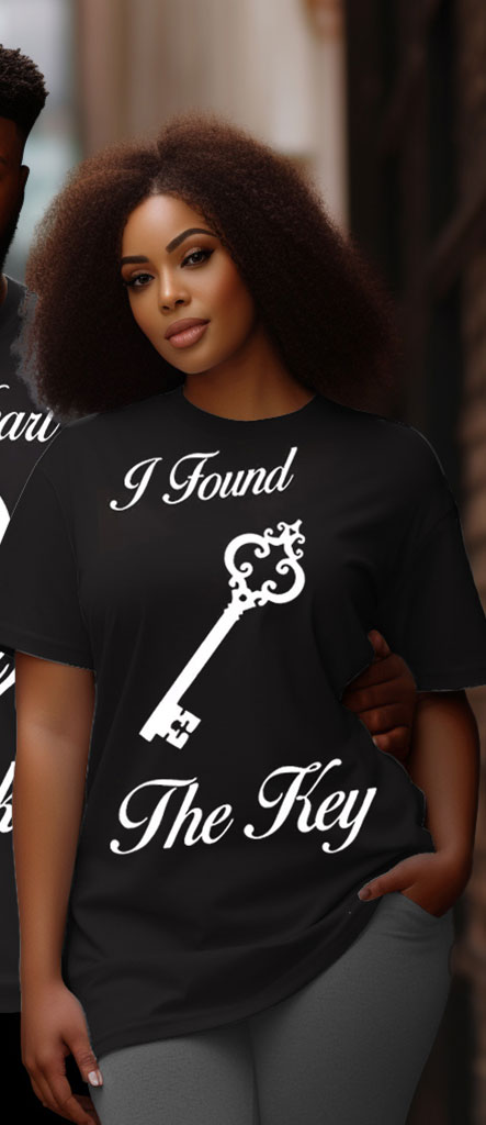 Couple Plus Size My Heart Locks the Key Round Neck Short Sleeve T-Shirt