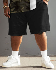 Street Casual Camouflage Colorblock Printed Large Men's Set
