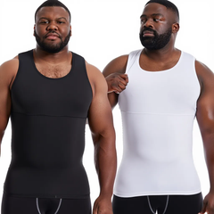 L-4XL Big & Tall Men's Abdominal And Chest Vest | Body Shaping Underwear Compression Vest |