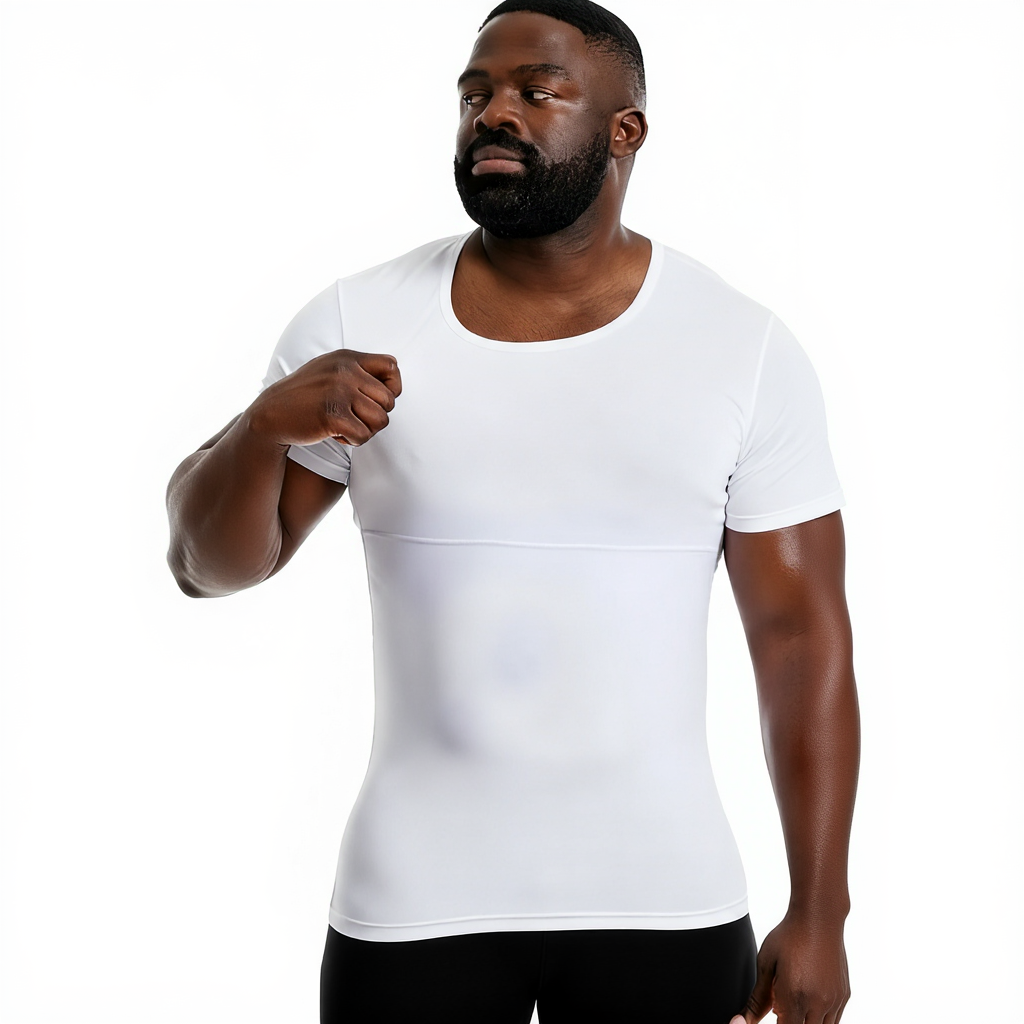 L-4XL Big & Tall Men's Abdominal And Chest Vest | Body Shaping Underwear Compression Vest |