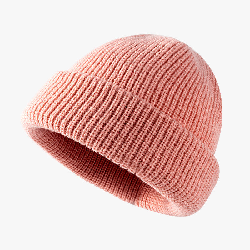 Solid Color Knitted Outdoor Cold-proof Wool Hat