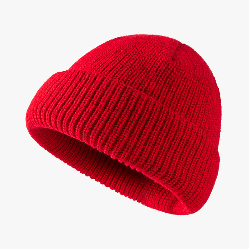 Solid Color Knitted Outdoor Cold-proof Wool Hat